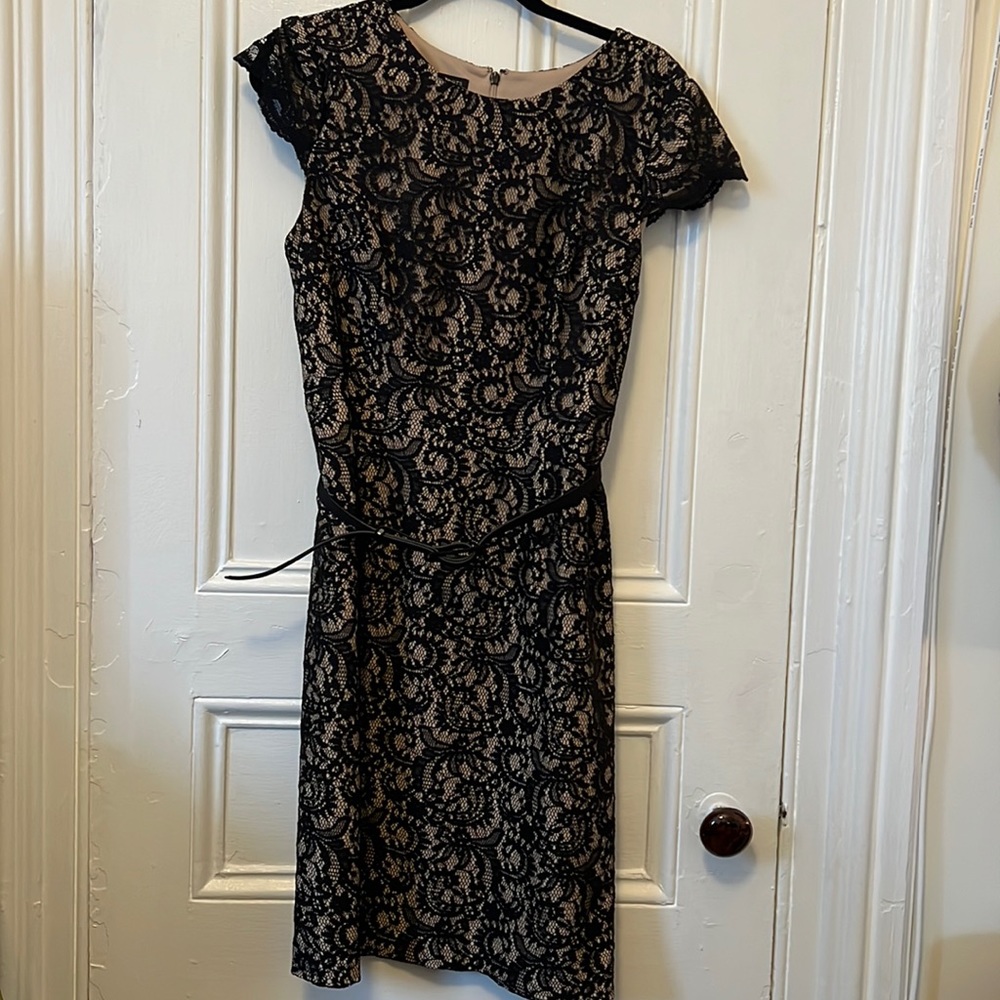 Beautiful black lace formal dress, Talbots, size 12